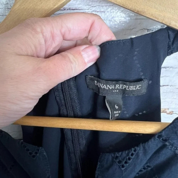 Banana republic blue dress midi dress size 6 - Picture 5 of 8